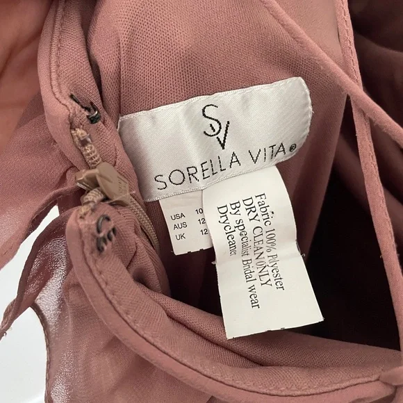 Rose Pink Ruffle Formal Dress - Picture 6 of 7